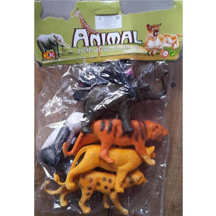 Wild Animal Zoo Toys For Kids Animal Kingdom Pack Of 6 - Akz