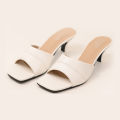 Women's Open Heel Kitten Heel Sandals - Softy Upper, Non-Slip Sole, Casual Wear. 