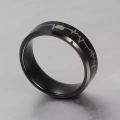 Ring Thin Pulse ECG Wave Rings Stainless Steel Wedding Anniversary Jewelry Gift. 