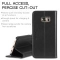 SHIELDON Genuine Leather Wallet Case for SAMSUNG Galaxy S7 with Magnetic Closure – Classic[Black]. 