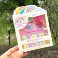 Children's manicure set colorful sequins nail stickers nail polish little girl princess simulation makeup toy gift little girl waterproof nail stickers cartoon safe and non-toxic finger stickers Best toys for girls. 