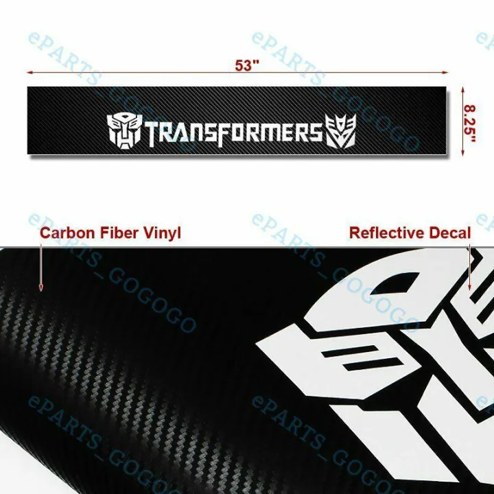 Car%20&%20laptop%20Sticker%20-%2053"%20TRANSFORMERS%20Car%20Window%20Windshield%20Carbon%20Fiber%20Vinyl%20Banner%20Decal%20Sticker%20-%20Image%204