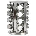 16 Revolving Wooden Masala Jar With Stand. 