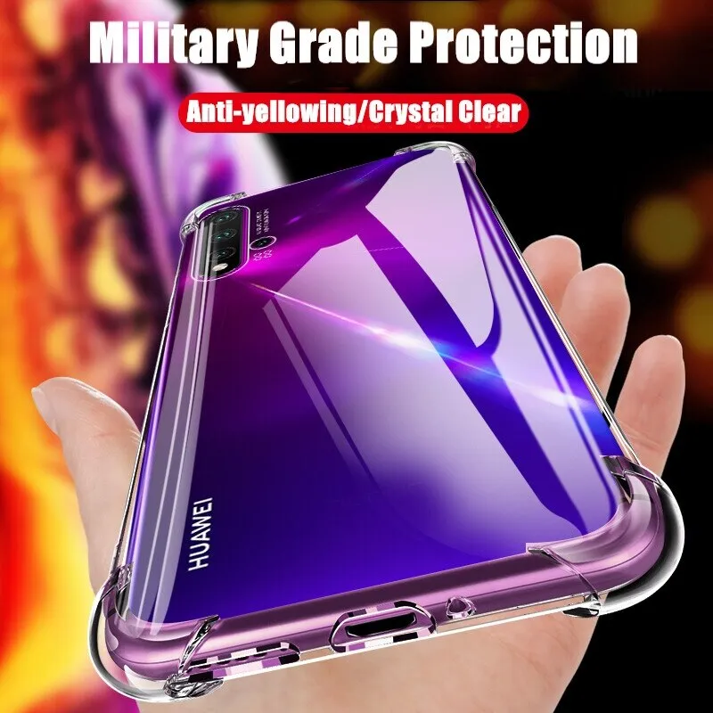 TingYR Cover Trasparente Per Huawei P Smart 2021 - Custodia Morbida In TPU, Antiurto, Antigiallo, Con Bordi Rialzati