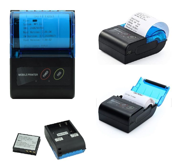 Portable Bluetooth Thermal Receipt Printer / Wireless Bluetooth Thermal Mobile Receipt POS Printer 58 mm (2 inch)  / Bluetooth Mobile Thermal Receipt Printer