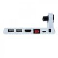 Android Mini PC TV Stick Holder (All in one Dock) - White. 