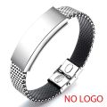 【Top mobile】AZIZ BEKKAOUI Black Magnetic Bracelets Men Stainless Steel DIY Letter Bangle Jewelry. 