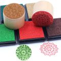 12Pcs Wooden Stamps Floral Pattern Circles and Squares Decorative Rubber Wooden for DIY Craft Card and Scrapbooking. 