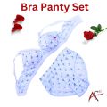 A.Fashion Lingerers set 02 Pcs Bra and Panties for girls Jersey Fabric Multi colors Printed. 