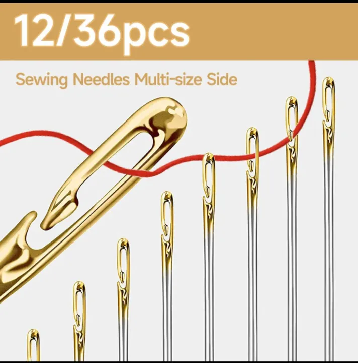 12Pcs%20Blind%20Needle%20Elderly%20Needle-side%20Hole%20Hand%20Household%20Sewing%20Stainless%20Steel%20Sewing%20Needless%20Threading%20Diy%20Jewelry%20-%20Image%204