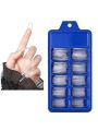 100Pcs White/Clear Coffin Fake Nails Full Cover Ballerina Acrylic Artificial False Nail Tips Press on Finger Manicure Extension. 