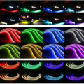 4pcs Multi-Color RGB 252 LED 5050 SMD Strip Under Car Tube Underglow Underbody System Waterproof Neon Light Kit 120X90cm. 