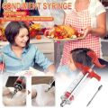 Meat Injector Syringe Marinade, BBQ Meat Syringe Marinade Injector With Stainless Steel Needle for Restaurant Hotel Home Kitchen BBQ Party Sauce Injector. 