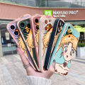 dienya For iPhone SE 2 Case With Cartoon Cute Sailor Moon New Design Phone Case Shockproof Square Edge Pattern Silicone Casing Full Cover Angel Eye Camera Protection Cases Softcase. 