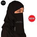 Naqab Patti Arabic Saudi Bidoonessma Half Niqab Patti for girls 10x12 Dori Adjustable Ready to Wear Decent  look With Brand Label Saudi Half Niqab Patti Dori For Girls Face Mask Dust Cover  for School College University Girls Gifting For All Occasion. 