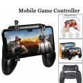 High Quality W11 PUBG Mobile Game Controller Phone Holder for Mobile Gaming with Fire Button and Aim Key Joystick  and 1x pubg thumb selves. 