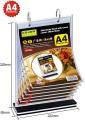 T-type A4 Flip Table Menu Stand Multi-page Table Card Rack Menu Display Stand Menu Holder Desk Menu Photo Album Picture Frame. 