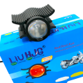 AKE 1-PCS HJG Mini Driving Dragon Eye with RED DRL Motorcycle Led Light 20w Dual Tone 3-Wires Fog Led For motorcycle, Car, Jeep without Flasher. 