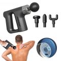 Deep Tissue fascial massager with 4 massage Muscle Massage Gun, Mini Fascia Massag ortable Rechargeable Massage for Muscle Relaxation/ High-frequency Vibration/ Fascia/ Gun Hot Compress 12 Gears Low Noise Muscle Relaxation Vibration Massager. 