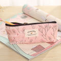 Floral Flower Canvas Zipper Pencil Cases Fabric Flower Pen Bags School Supplies Lonni. 