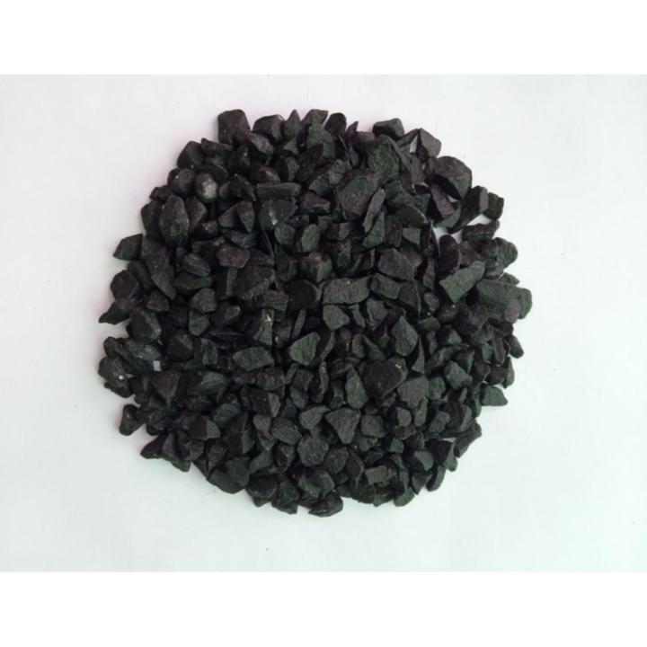 Black Coloured Aquarium Gravel For Fish Tank, Decorative Pebbles, Stones For Aquarium 500 Grams