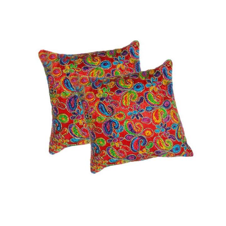 Pack Of 2 Fancy Embroidery Cushion - Filling Included