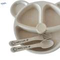 Divided Set .87 Inch 3-Compartment Durable Cartoon Food Plate Kids Dinnerware for Dinner Home Children Baby - , 7.87inch. 