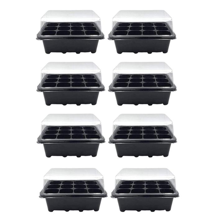 Lids 12 Cells Seed Starter Tray Plastic Seed Propagator Tray Set
