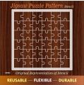 Jigsaw Puzzle Pattern Stencil for Coloring Scrapbooking Embossing Decorative Template. 