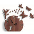 Fairy Wooden Wall Clock, Girls Favorite 3D Laser Cut Wall Clock In Modern Fairy With Stars & Butterflies. 