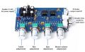 XH-M164 NE5532 4-Channel Stereo Preamp Audio Preamplifier with Treble, Alto, Bass, and Volume Control. 