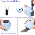 Stamp Roller Protection Roller with Box Opener, Including 3 Pack Refills Ink. 