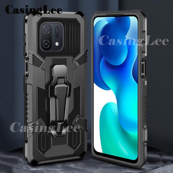 Casinglee For OPPO A16K Case Shockproof Armor Stand case with Metal Clip Back cover OPPO A16K Phone cases Car Mountaineering phone case For girls and Boys