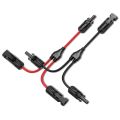Solar Y Branch Cable Connectors,Solar Cable Parallel Adaptor in Pair for Solar Pane,Cable Wire Plug Tool Kit. 