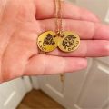 Personalized Pet Photo Disc Necklace For Women Tiny Cat dog Name Pendant Necklaces Custom Animal 316L Stainless Steel Jewelry. 