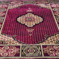 Anti-Slip 6x9 Feet Carpet for Living Room and Bedroom, Geometric Velvet Design, Vibrantly Colored, Lightweight and Comfortable. 