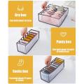 Pack of 3 Bra socks panty drawer organizer Foldable underwear box Wardrobe clothes storage box Net fabric underwear organizer(Drawer Organiser). 