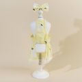 Flower Pet Dress for Dog Shih Tzu Female Wedding Bow Knot Kitten Cat Dress + Hairband Birthday Cat Outfit Dog Formal Clothes Dog Dress Girl Pet Clothing. 