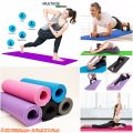 8 mm Thick 2 Feet by 6 Feet Floor Gym Yoga Exercise Mat. 