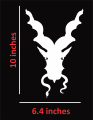 Markhor with Snake (White Sticker), Markhoor Car Sticker, Mar Khoor Car Sticker,  Car Accessories, Stickers for Car, Car Modification, Car Decoration. 
