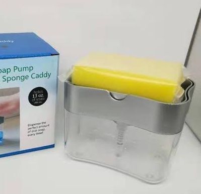 Good%20Quality%20New%20Soap%20Dispenser%20Soap%20Pump%20&%20Sponge%20Caddy%20With%20Sponge%20Dishwashing%20Soap%20Holder%20Sponge%20Rack%2013%20oz.%202-in-1%20Soap%20Dispenser%20Push-Out%20Liquid%20Dispenser%20Kitchen%20Dishwashing%20Brush%20Scouring%20Pad%20Detergent%20Automatic%20Dispenser%20Soap%20Sponge%20Caddy%20-%20Image%207