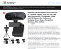 BENEWY Webcam with Microphone and Tripod for PC, Laptop Desktop, USB Webcam Plug and Play Webcam 1080P Compatible with Windows, Mac Android  Ideal for Conference Calls, Studio Recording, Zoom Meetings, and Skype Sessions, Black. 