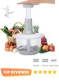 Manual Hand Operated 1500ML Chopper Pump Action With Free 3 Blades Food Processor Portable Container And Easy To Clean Kitchen Gadget.. 