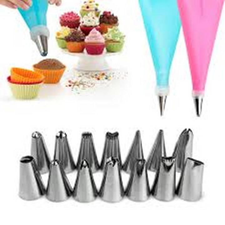 Icing Bags And Tips Set 12pcs Cake Decorating Tools Forcing Kits