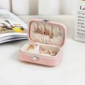 Pu Leather Jewelry Storage Organizer Box with Lock Multifunctional Used Used To Store Rings, Bracelets, Earrings, Necklaces, Synthetic Leather And Velvet, Gifts For Women. 