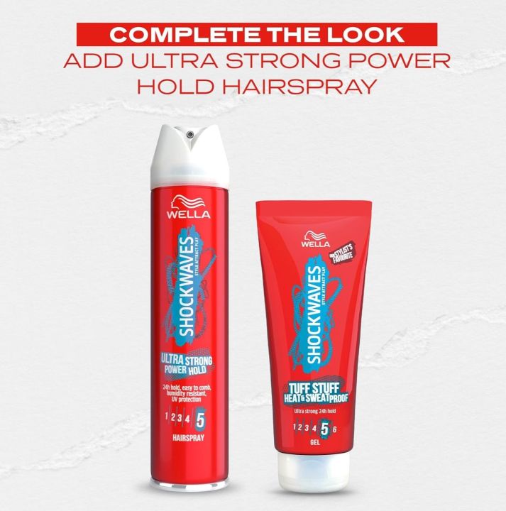 Wella Koleston Tuff Stuff Heat Gel and Ultra Strong Power Hold Hair Spray 250ml