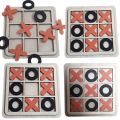 Wooden Tic Tac Toe Game for Kids | Wooden XOXO Family Game | Tic Tac Toe Game Zero and Cross Kids Activity (Multicolor, Pack of 1). 