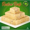 Filled With Whole Almonds Our Trademark Rustam Barfi in 1kg packing Box.. 