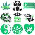 Cool Green Leaves Shoe Charms PVC Shoe Decorations for Clog Sandals Croc Accessories Adult Men Women Birthday Party Gifts. 