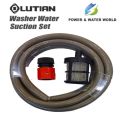 LUTIAN 4pcs Bucket Suction Set for High Pressure Washer ( 1 x Bucket Filter + 1 x 2mtr Hose Pipe + 1 x Quick Connector + 1 x 1/2" Pipe tightening clip ). 